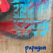Guerra de pícaros — Técnica mixta sobre tabla de madera de Papayon