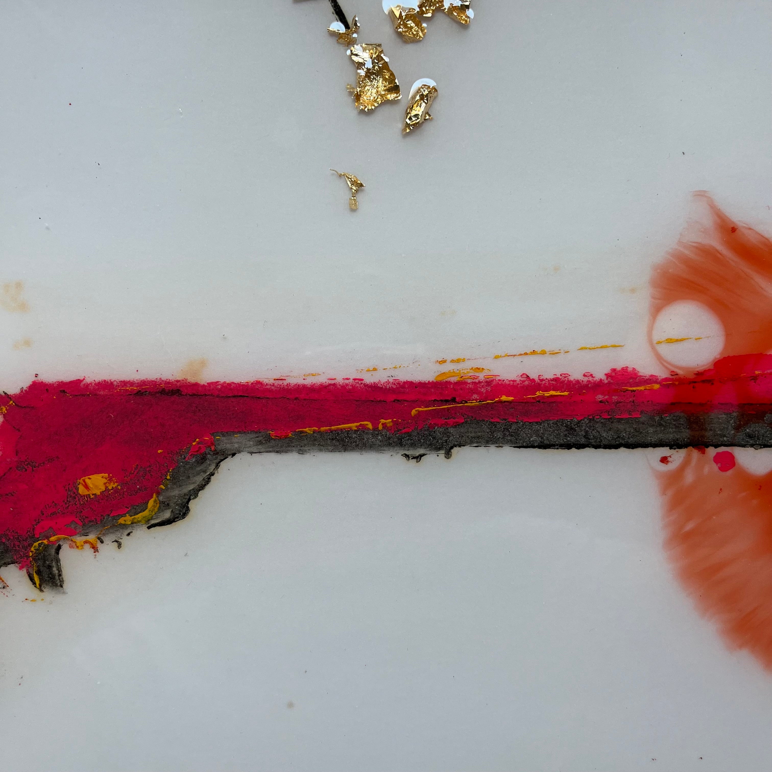 La última defensa — Pintura enmarcada en técnica mixta de Papayon