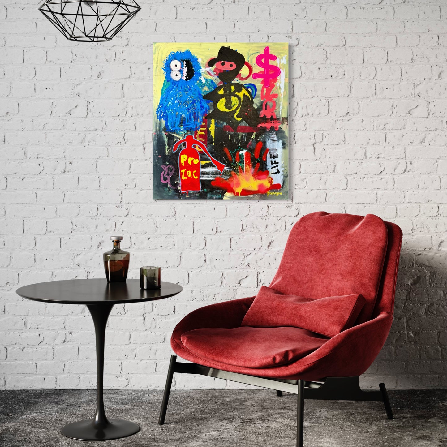 Chaotic Commerce — Mixed media on canvas by Papayon