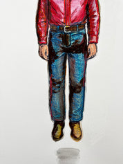 The Hanging Man II (The Western) — Original Artwork by Papayon - Mixed media on Cotton Paper