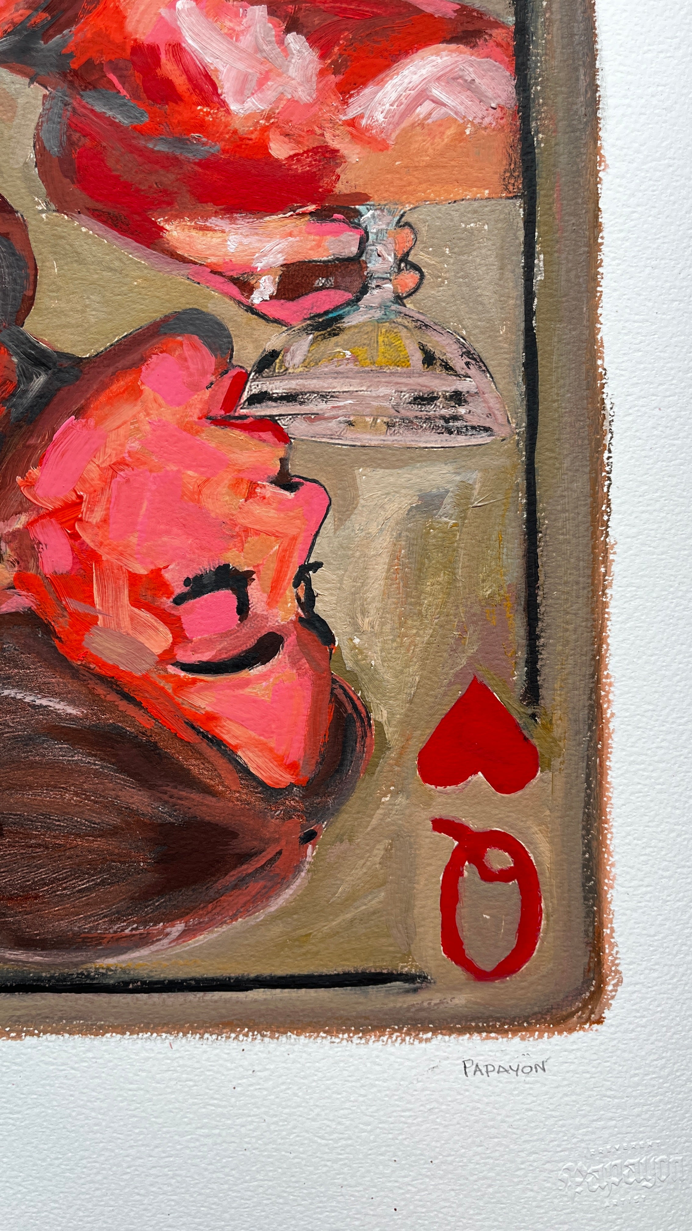 La Última Copa — Original Artwork by Papayon - Oil mixed media on Cotton Paper
