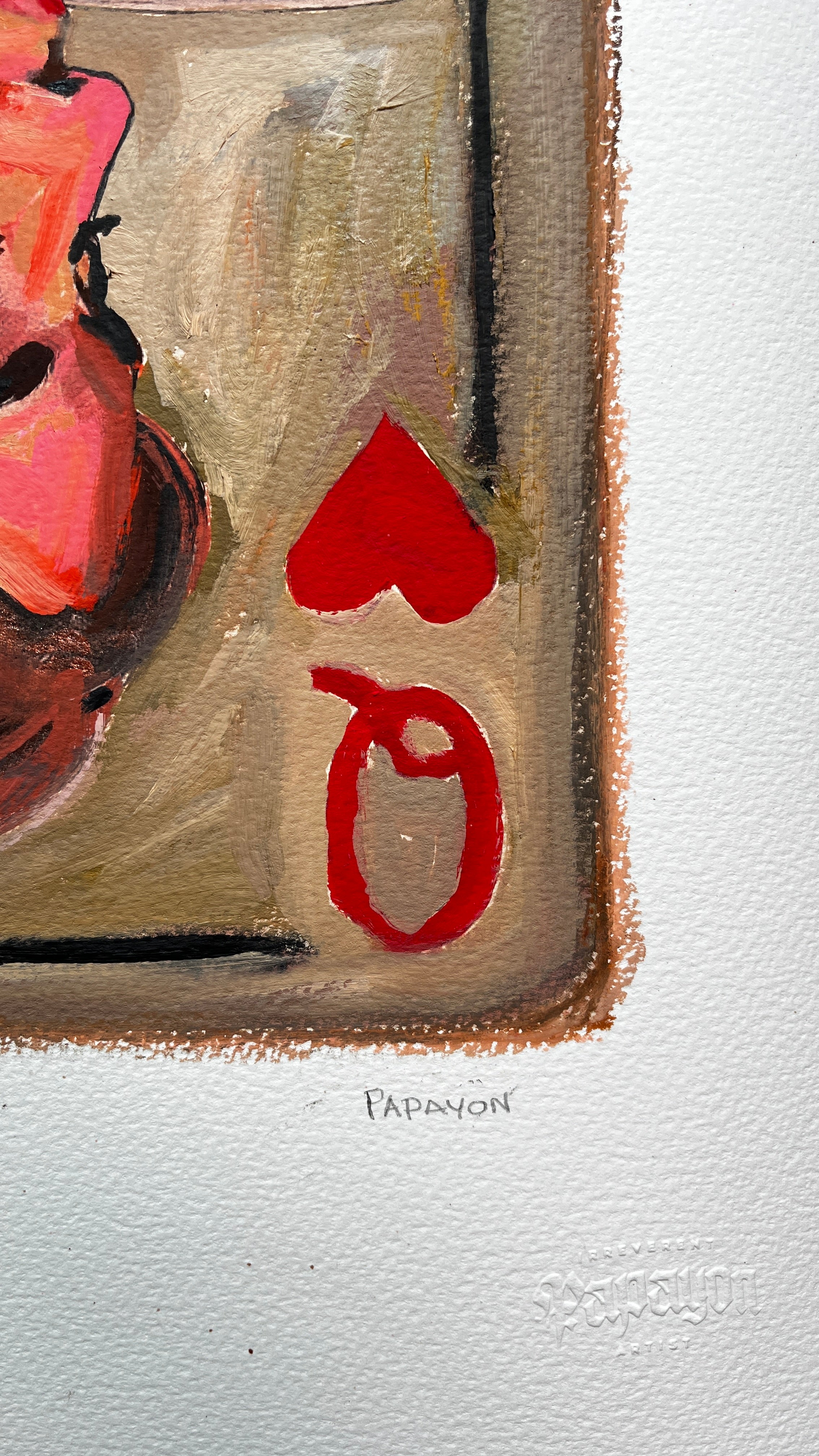 La Última Copa — Original Artwork by Papayon - Oil mixed media on Cotton Paper