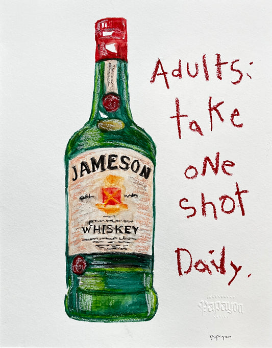Daily Prescription — Mixed media on paper by Papayon