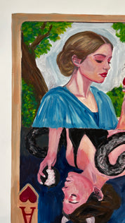 Original Sin, Double Down — Original Artwork by Papayon - Oil on Cotton Paper