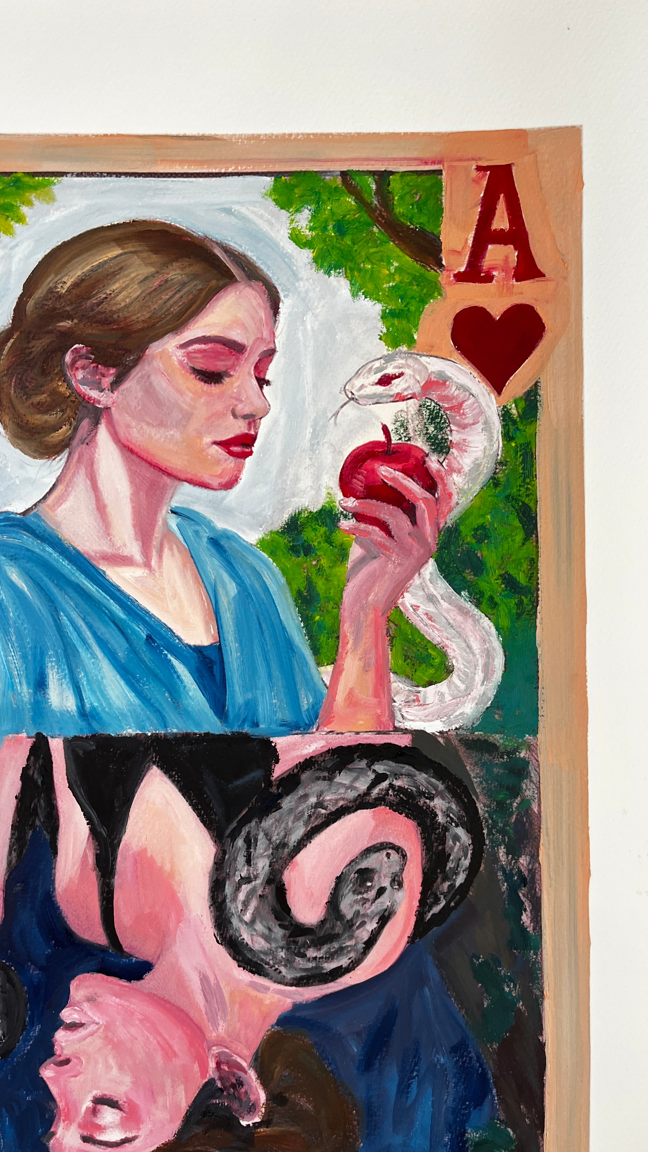 Original Sin, Double Down — Original Artwork by Papayon - Oil on Cotton Paper