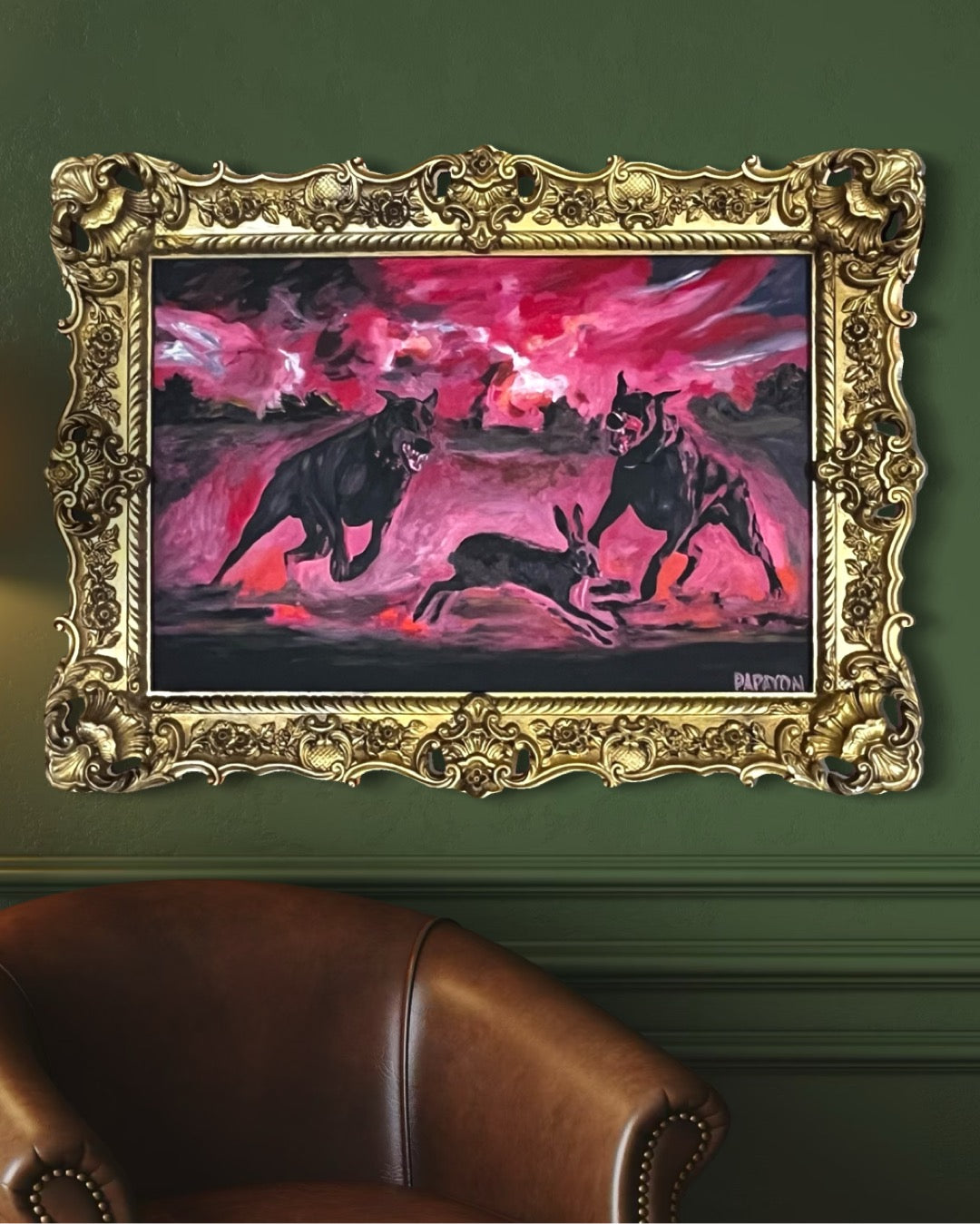 Dies Irae — Original Artwork by Papayon - Oil on canvas board framed