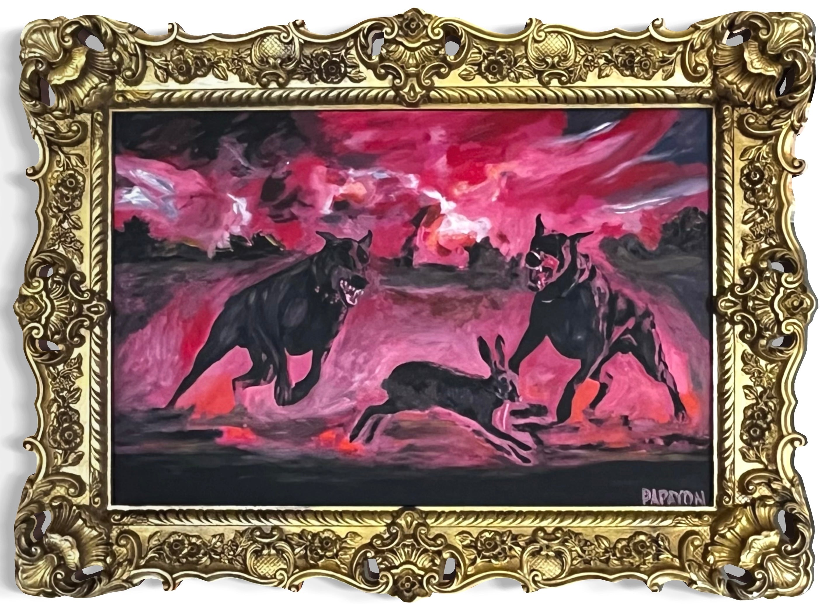 Dies Irae — Original Artwork by Papayon - Oil on canvas board framed