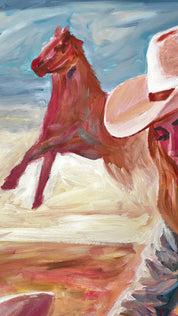 Quiet Agreement — Original Artwork by Papayon - Oil on canvas board framed