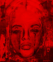 Hurt — Mixed media intervention by Papayon
