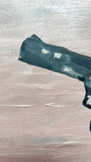 Point Blank — Original artwork by Papayon – Oil on canvas