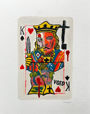 The King Who Folded — Original artwork by Papayon – Oil on paper