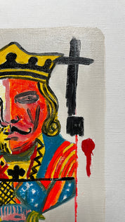 The King Who Folded — Original artwork by Papayon – Oil on paper