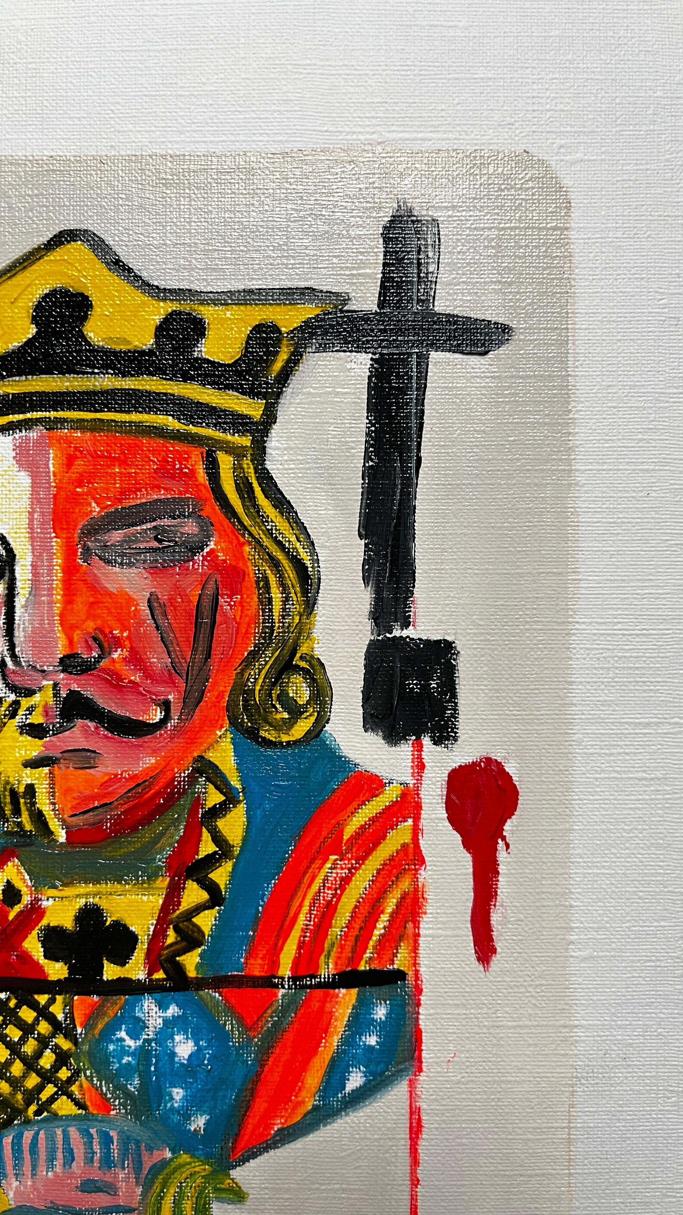 The King Who Folded — Original artwork by Papayon – Oil on paper