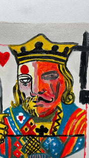 The King Who Folded — Original artwork by Papayon – Oil on paper
