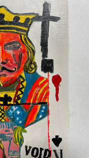 The King Who Folded — Original artwork by Papayon – Oil on paper