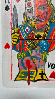 The King Who Folded — Original artwork by Papayon – Oil on paper