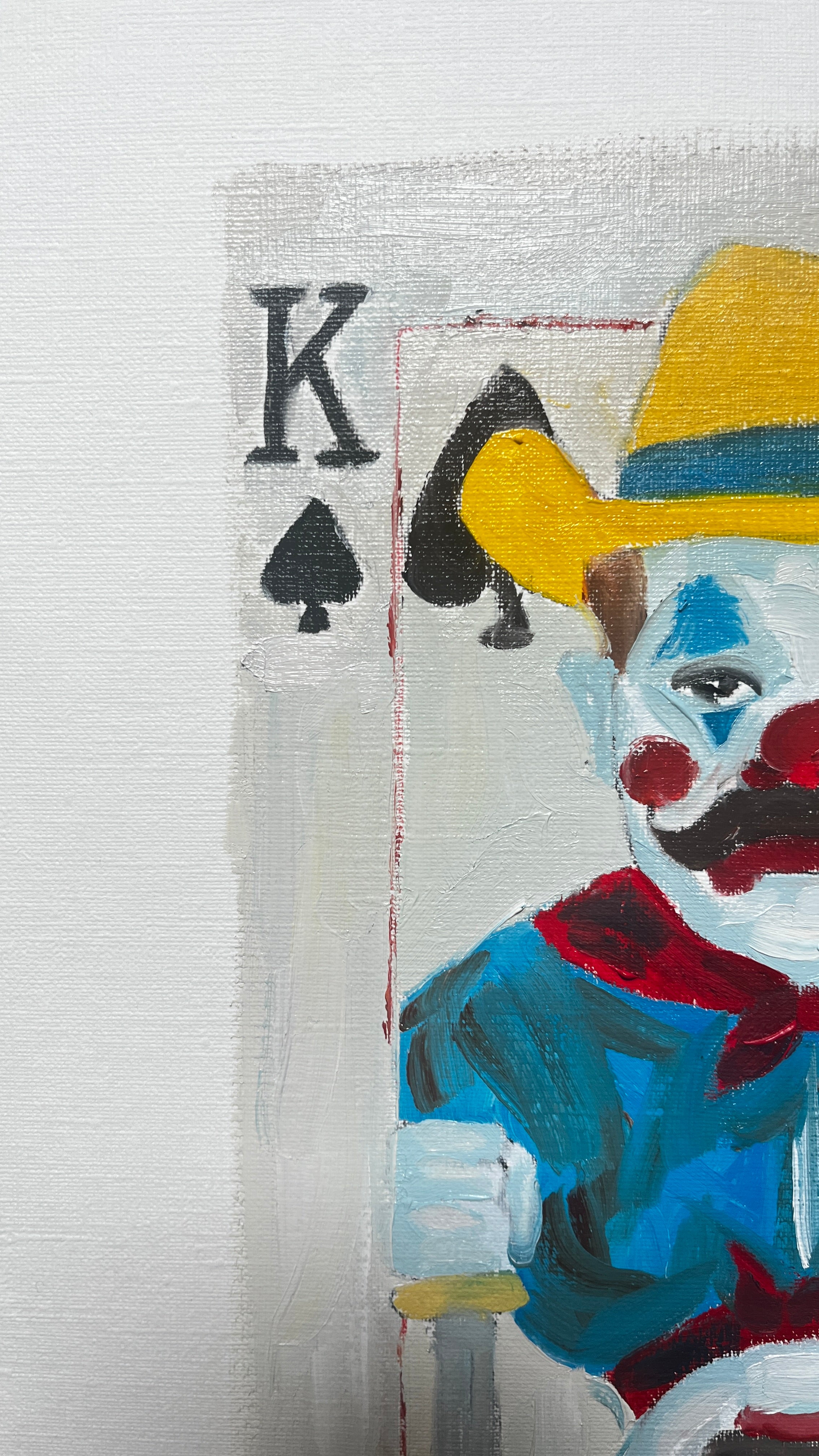 The King Who Couldn’t Smile — Original artwork by Papayon — Oil on paper