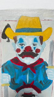The King Who Couldn’t Smile — Original artwork by Papayon — Oil on paper