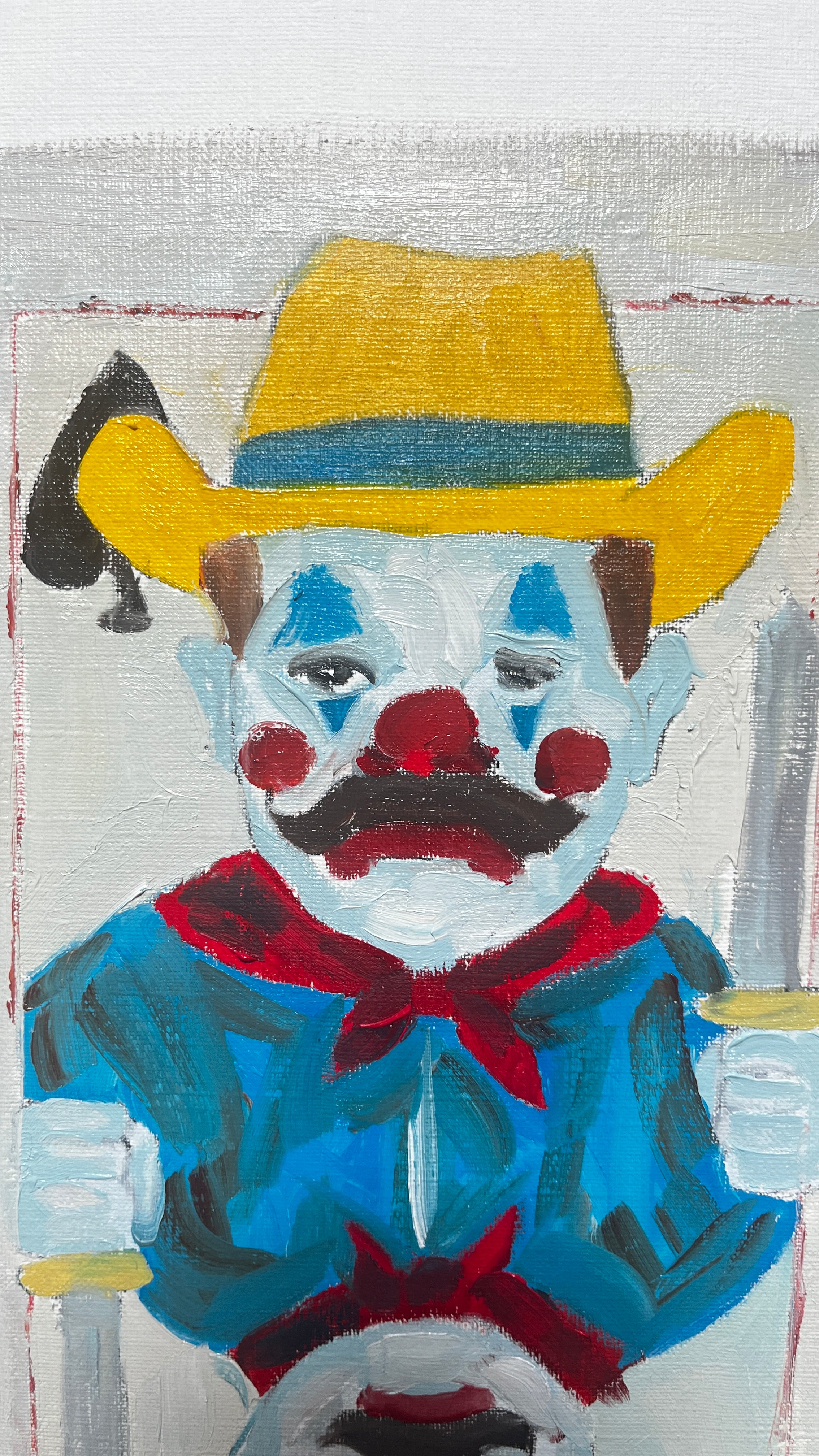 The King Who Couldn’t Smile — Original artwork by Papayon — Oil on paper
