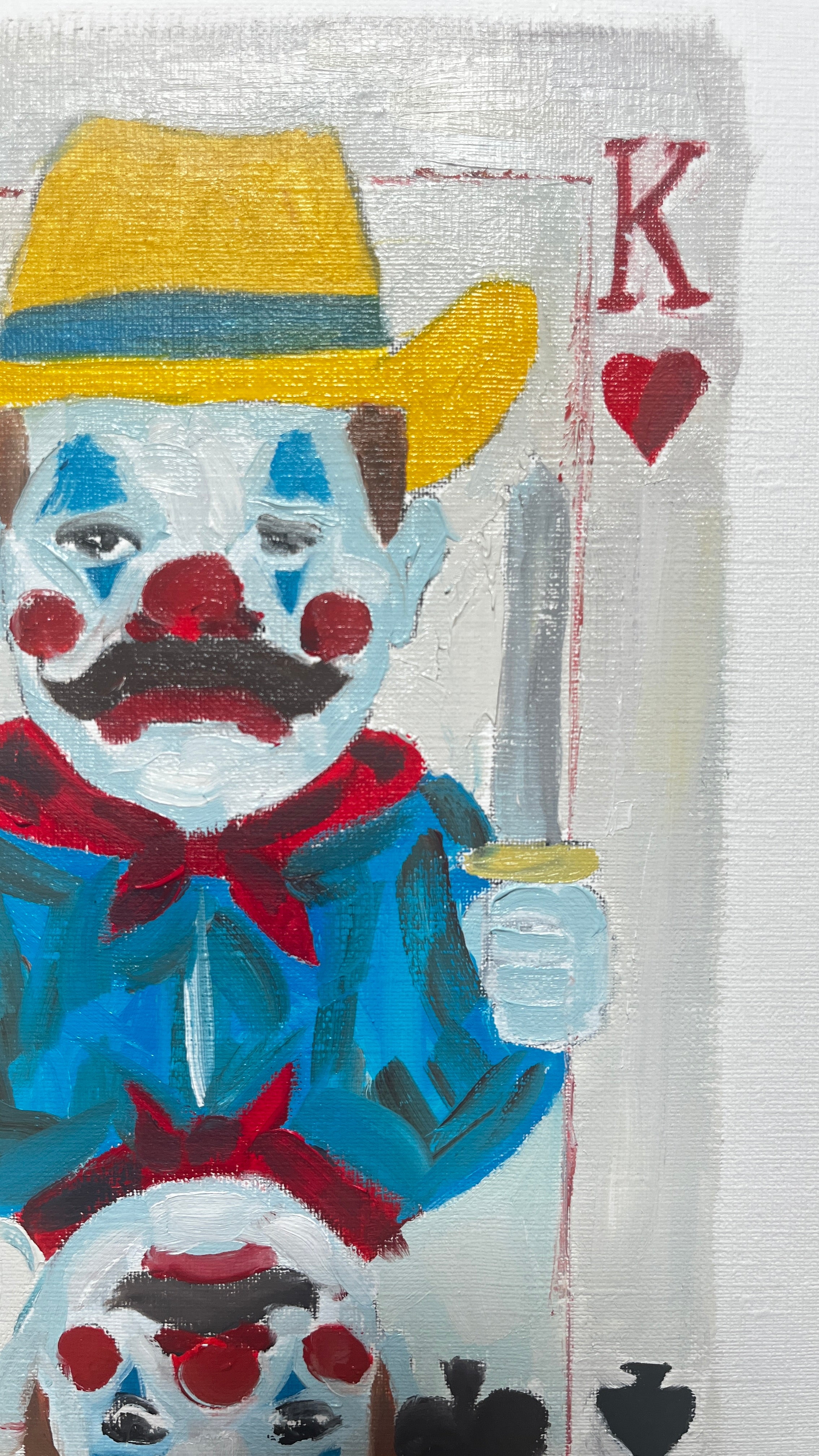 The King Who Couldn’t Smile — Original artwork by Papayon — Oil on paper