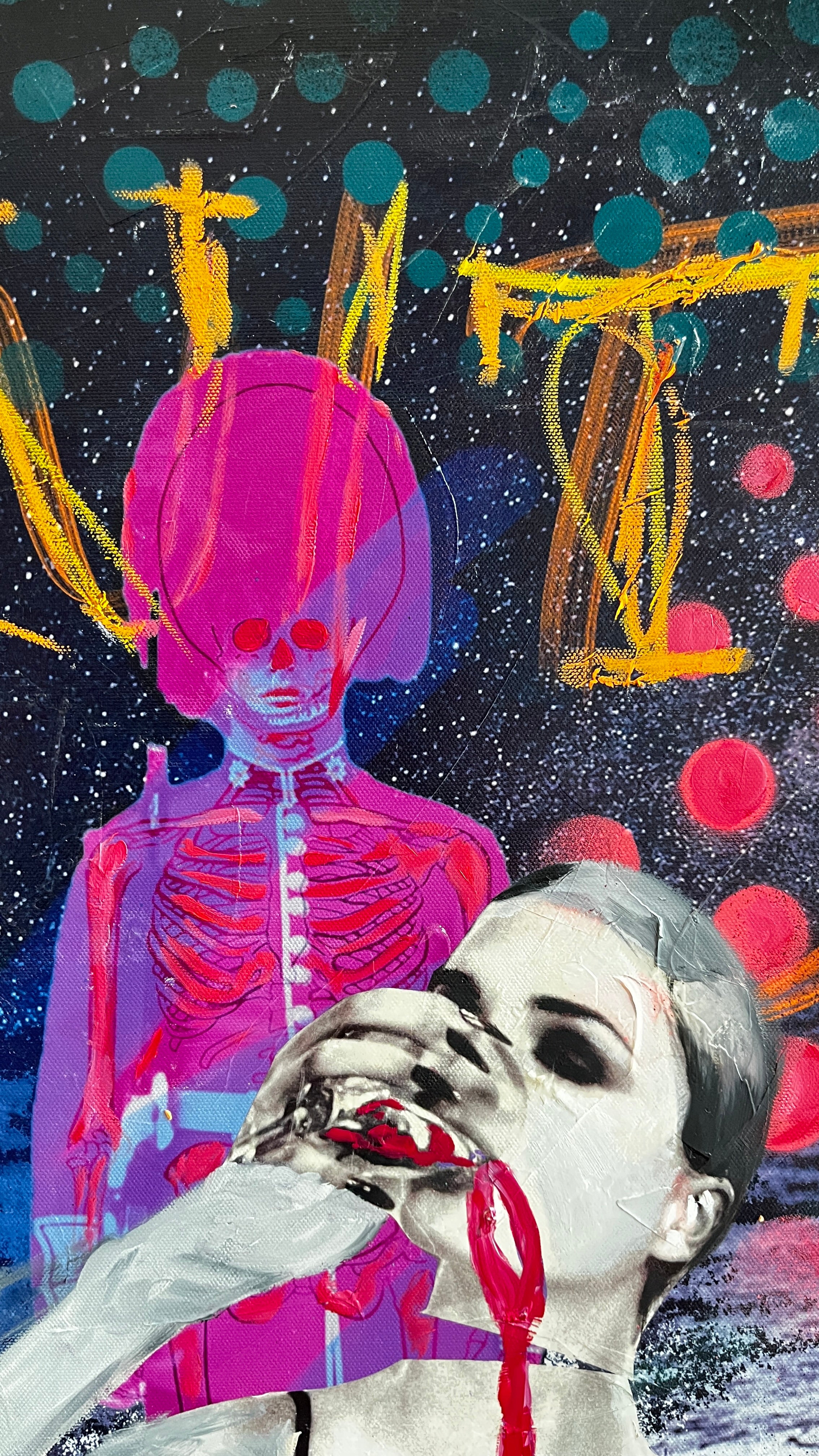 Sanity — Original artwork by Papayon – Mixed media on canvas