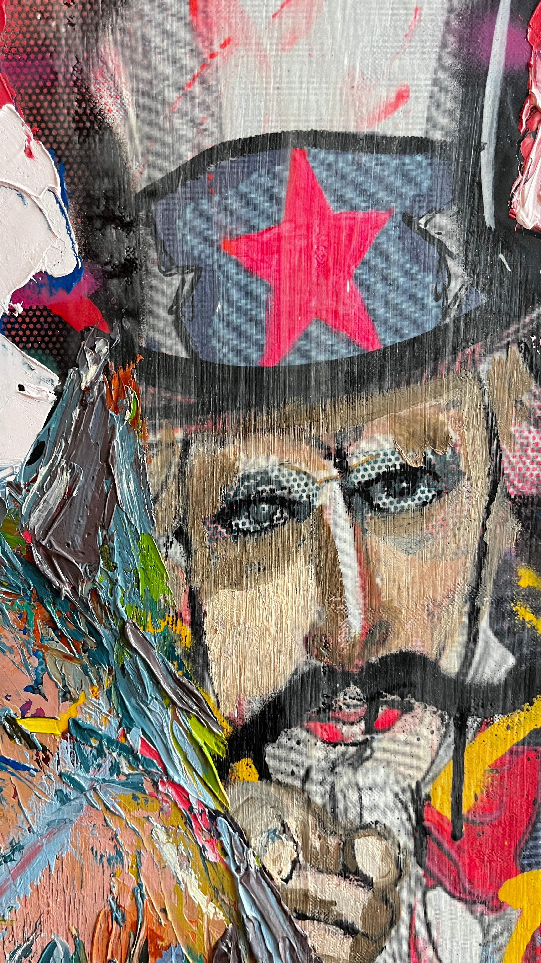 Uncle Sam Rides — Original artwork by Papayon – Oil on canvas