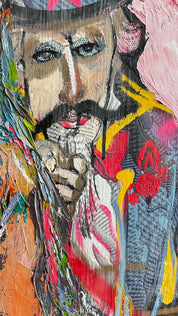 Uncle Sam Rides — Original artwork by Papayon – Oil on canvas