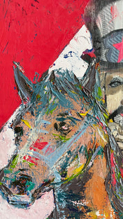 Uncle Sam Rides — Original artwork by Papayon – Oil on canvas