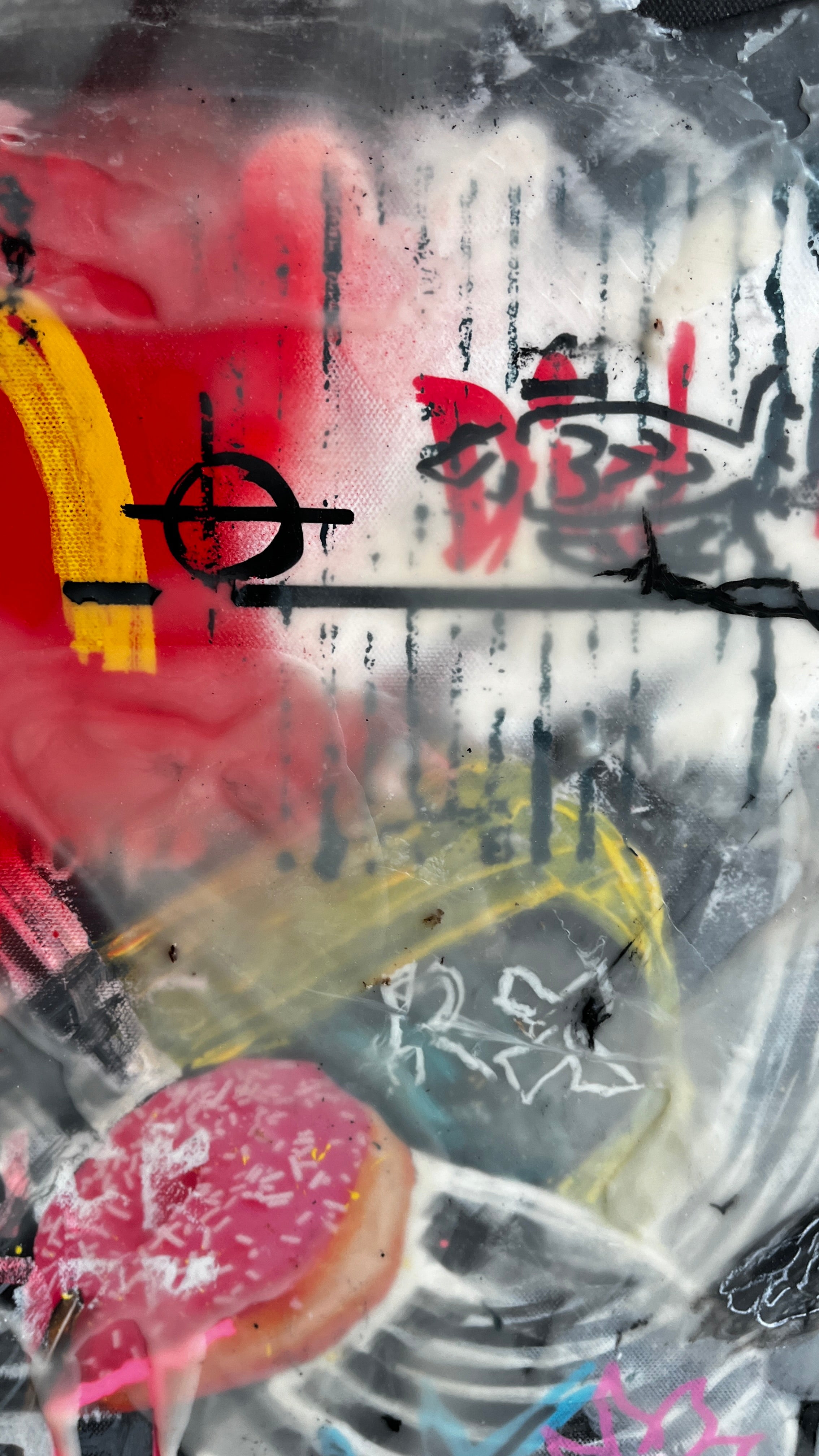Kingdom Come and Crude — Original artwork by Papayon – Mixed media and encaustic on canvas