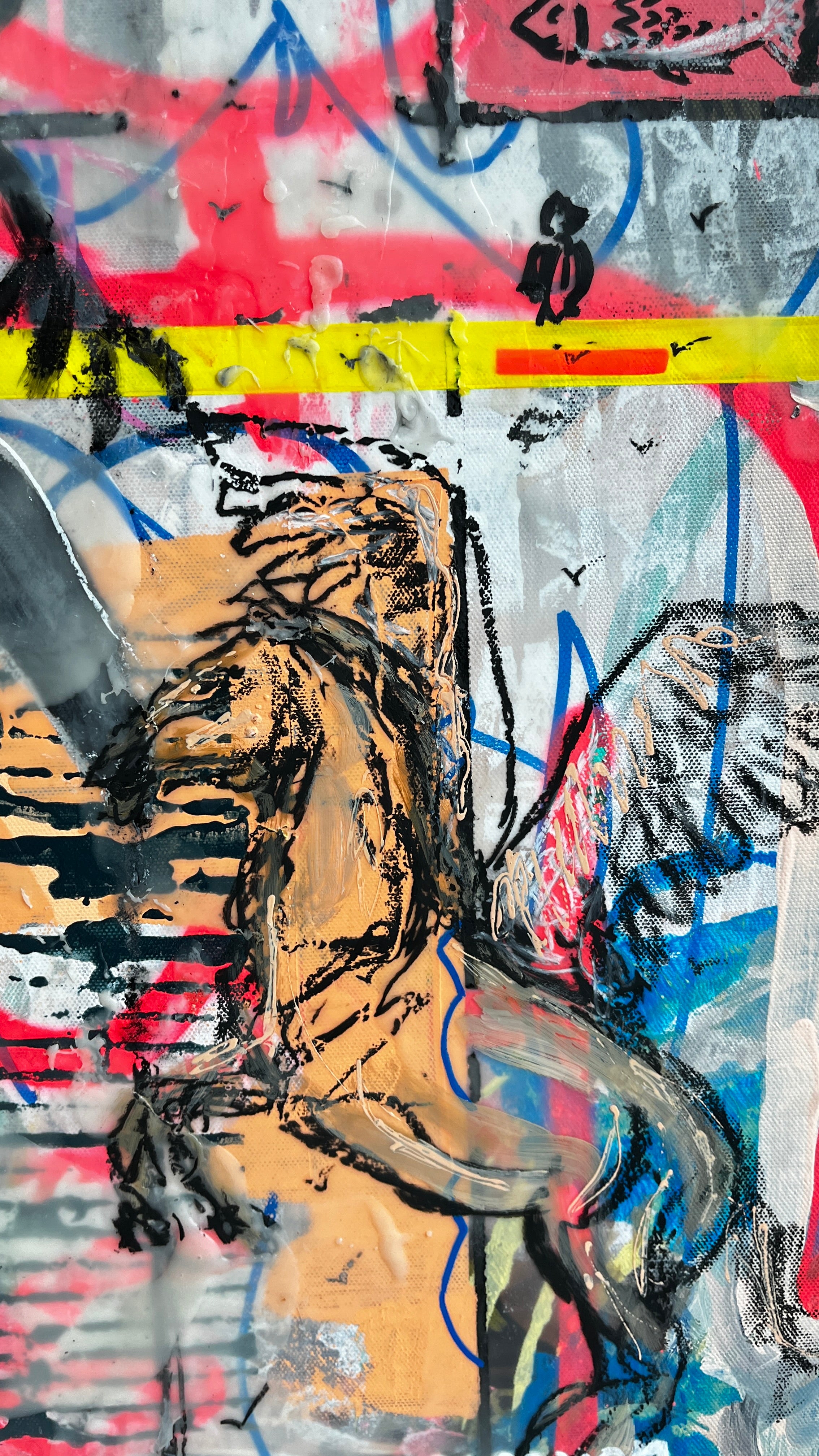 Kingdom Come and Crude — Original artwork by Papayon – Mixed media and encaustic on canvas