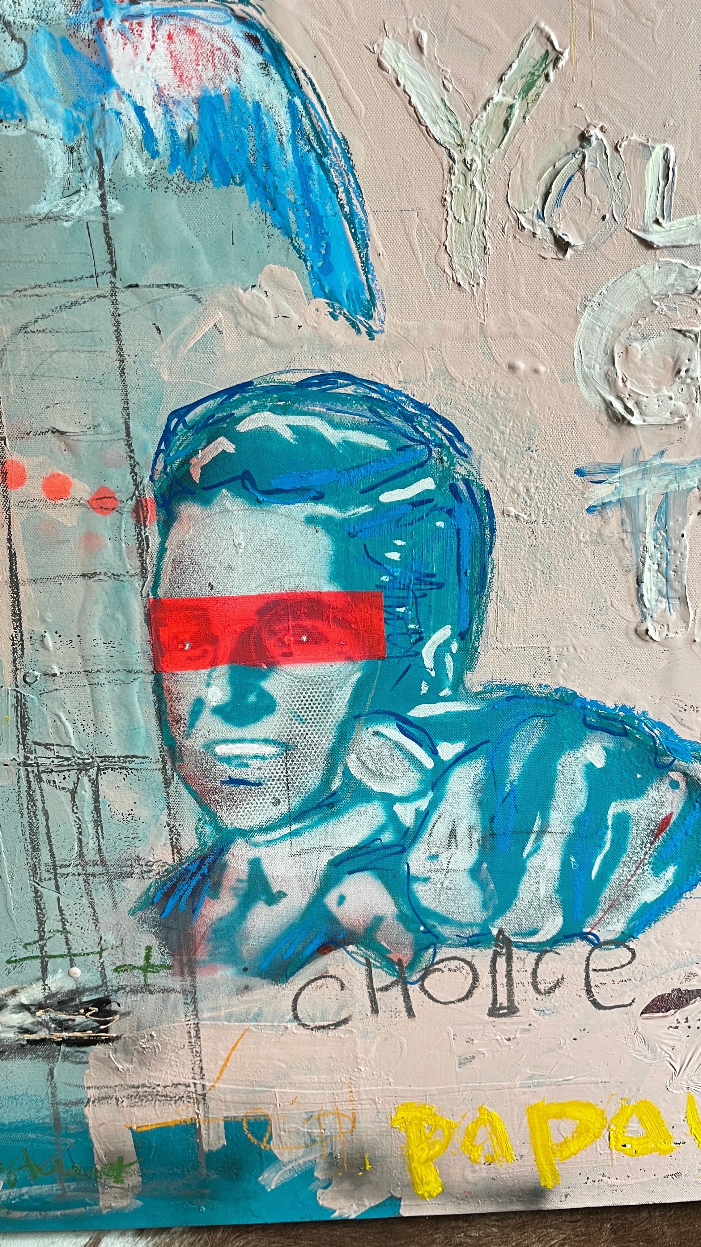 Choice — Original artwork by Papayon – Mixed media on wood panel
