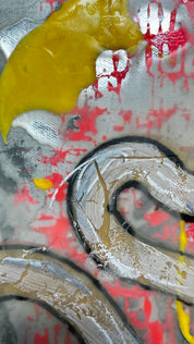 Venom & Nectar — Original artwork by Papayon – Mixed media encaustic on canvas