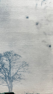 Solitude — Original artwork by Papayon – Mixed media cyanotype on paper