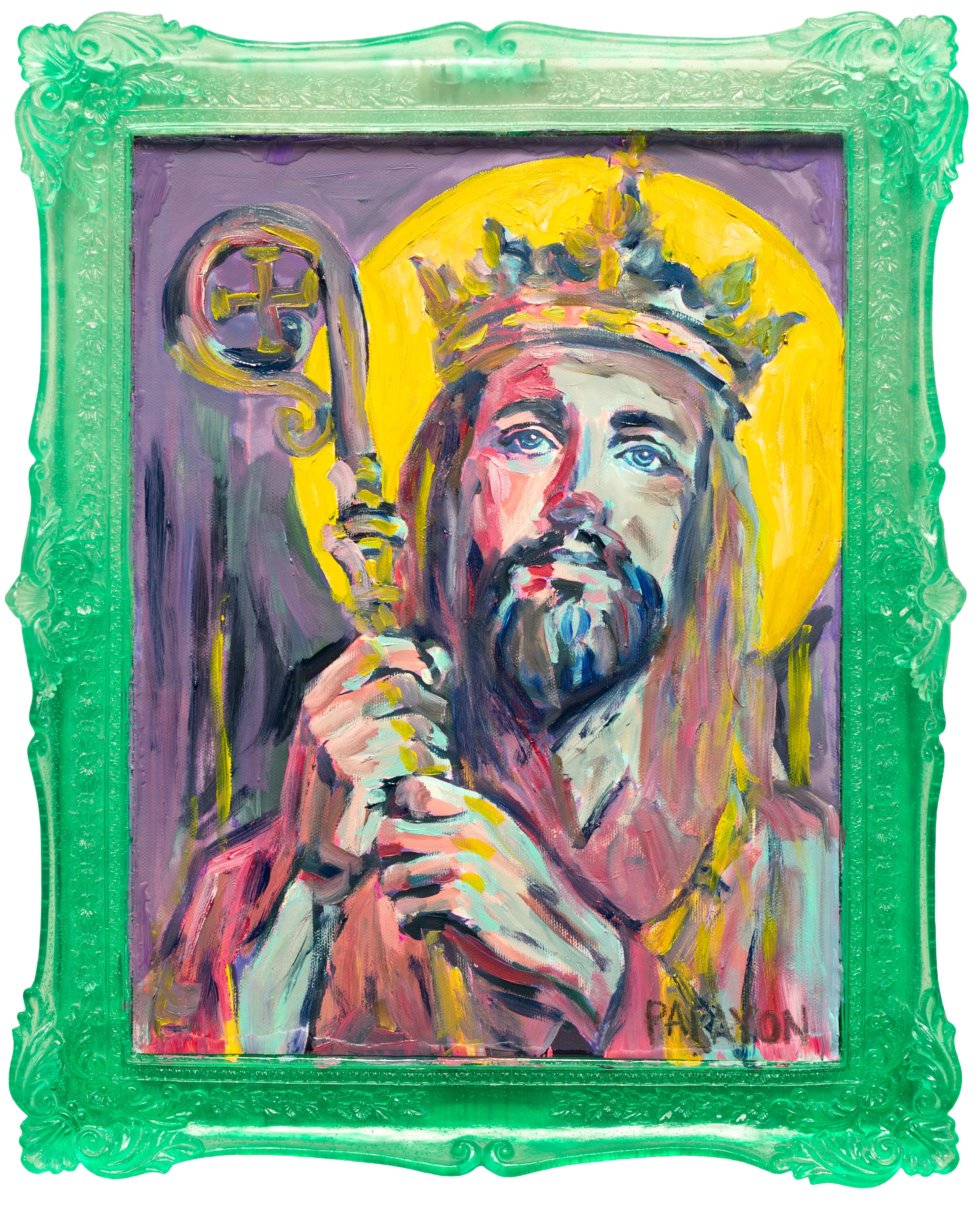 In Strange Light — Original artwork by Papayon – Framed mixed media oil painting