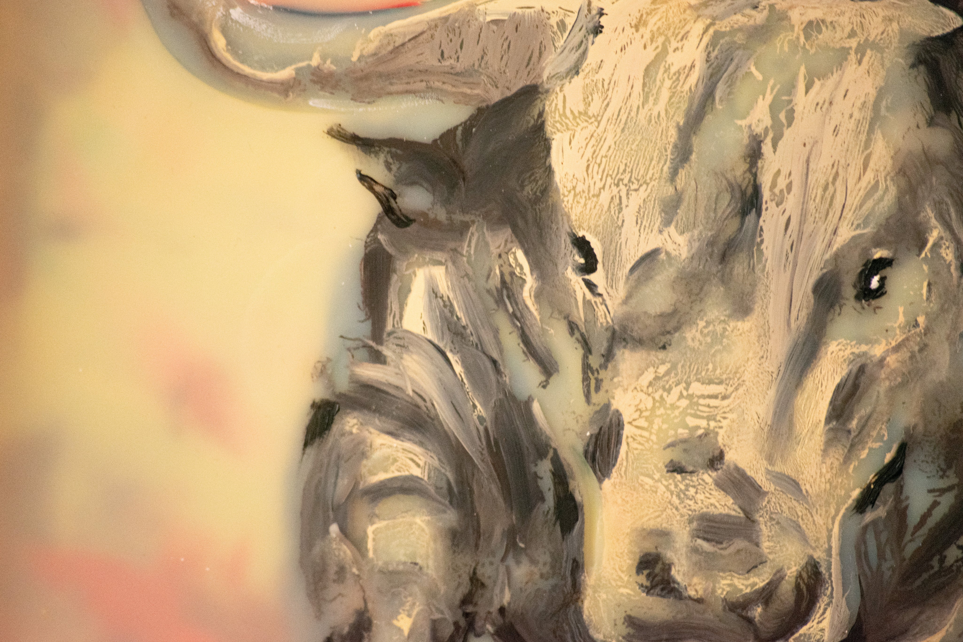 No Turning Back — Original artwork by Papayon – Mixed media oil and encaustic on canvas
