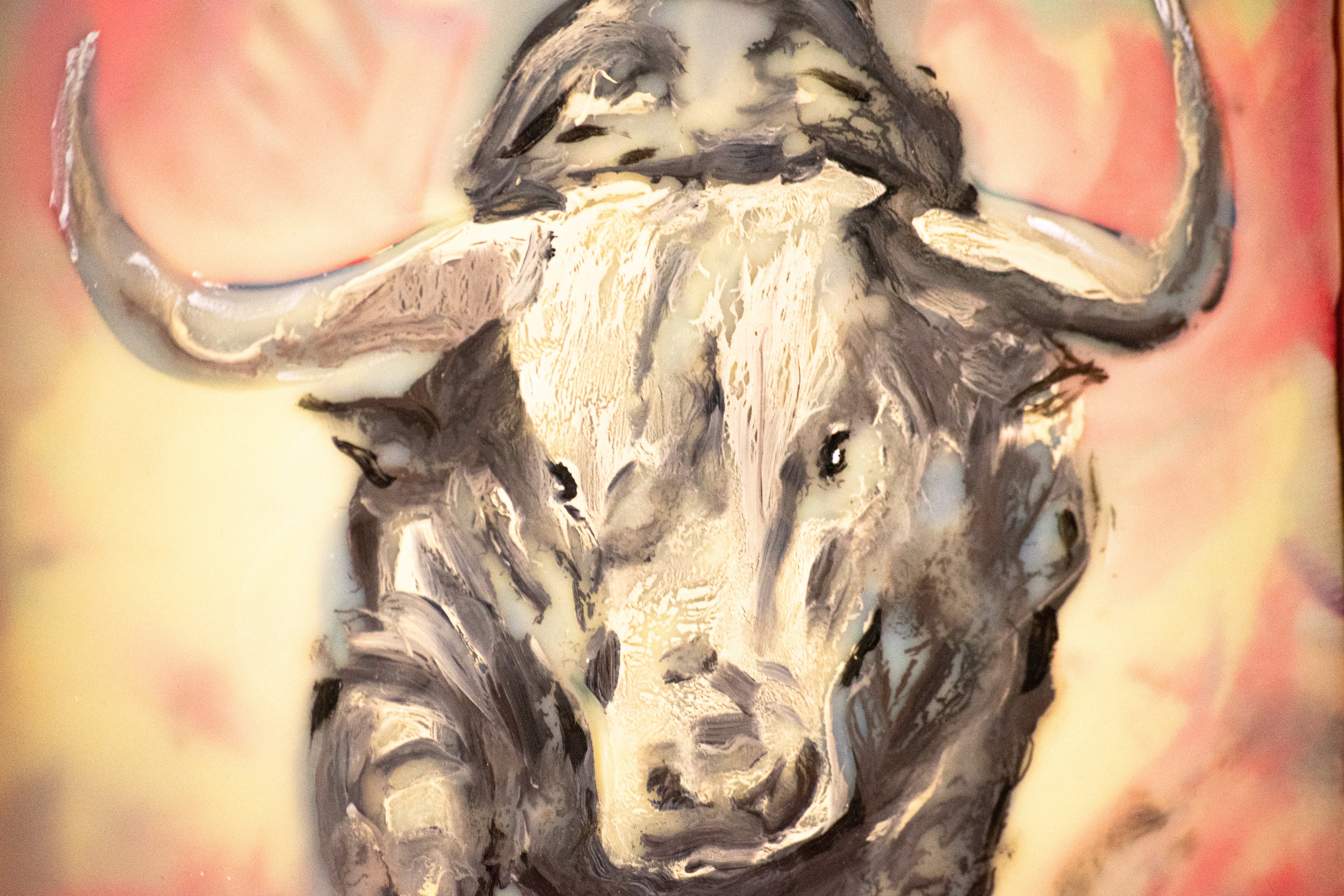 No Turning Back — Original artwork by Papayon – Mixed media oil and encaustic on canvas