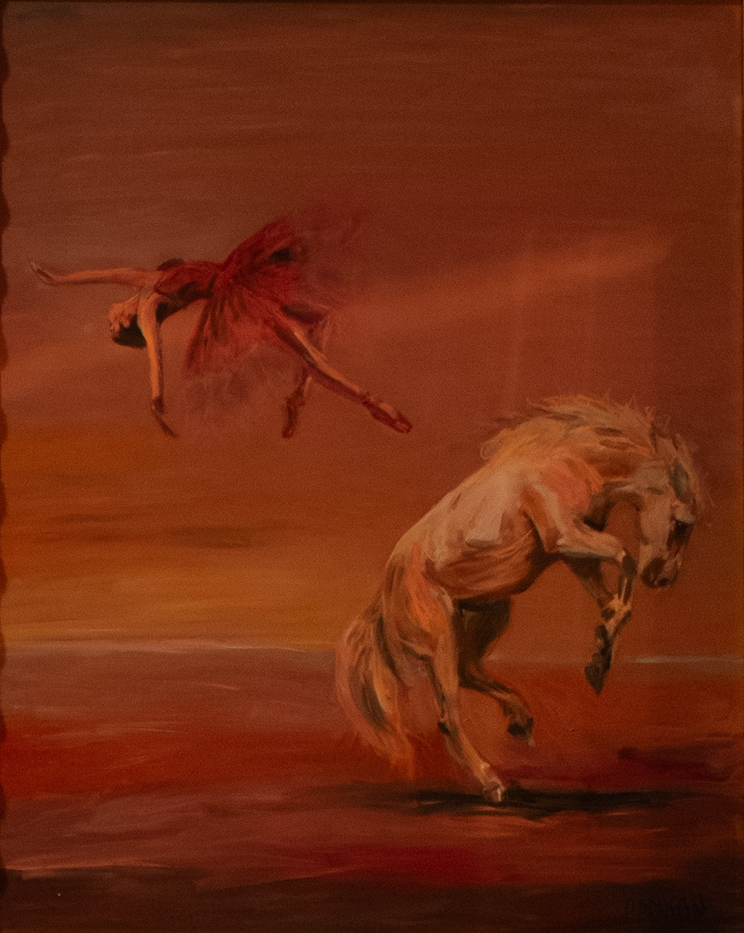 Inflection Point — Original Artwork by Papayon | Oil and pastel on canvas 2026