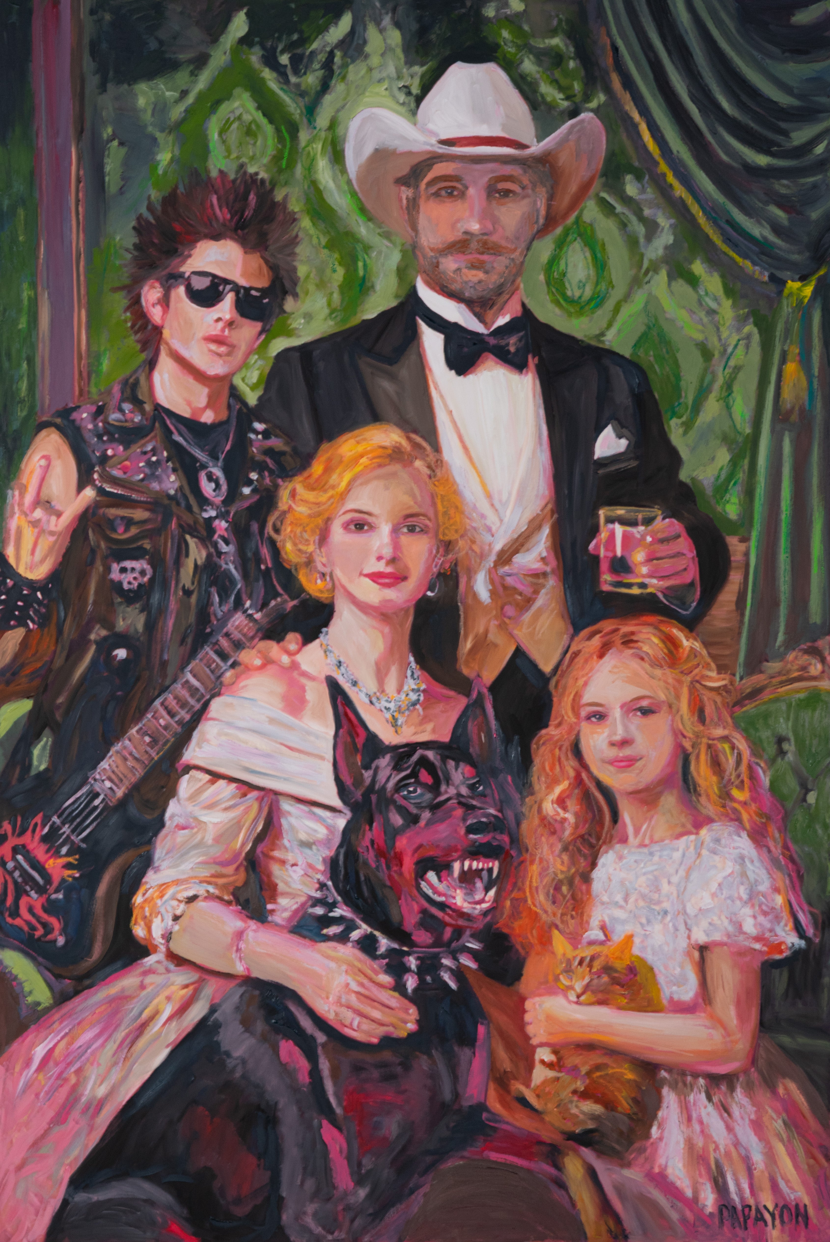Inheritance Rewritten — Papayon | Oil mixed media on canvas 2026