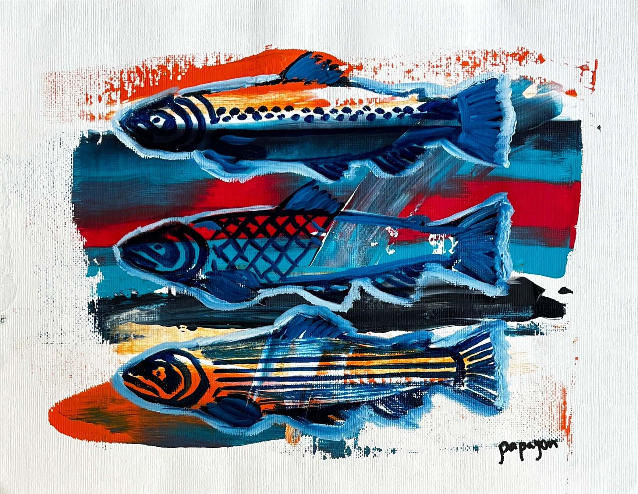 oil on paper artwork by Papayon