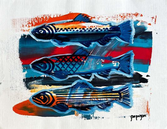 oil on paper artwork by Papayon