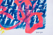 Mark the Flight — Mixed media cyanotype on paper by Papayon
