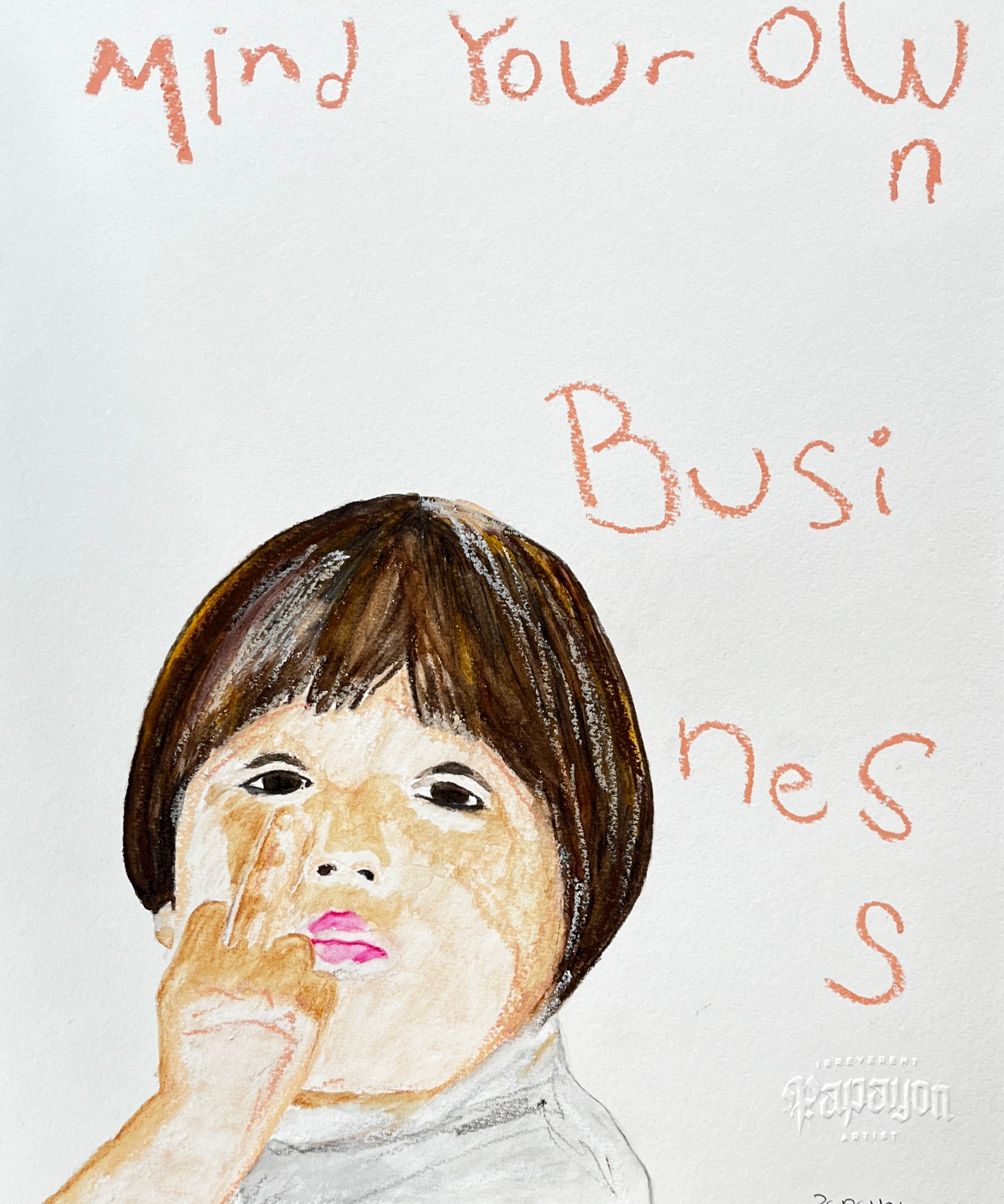 Pastel and watercolor by papayon artist