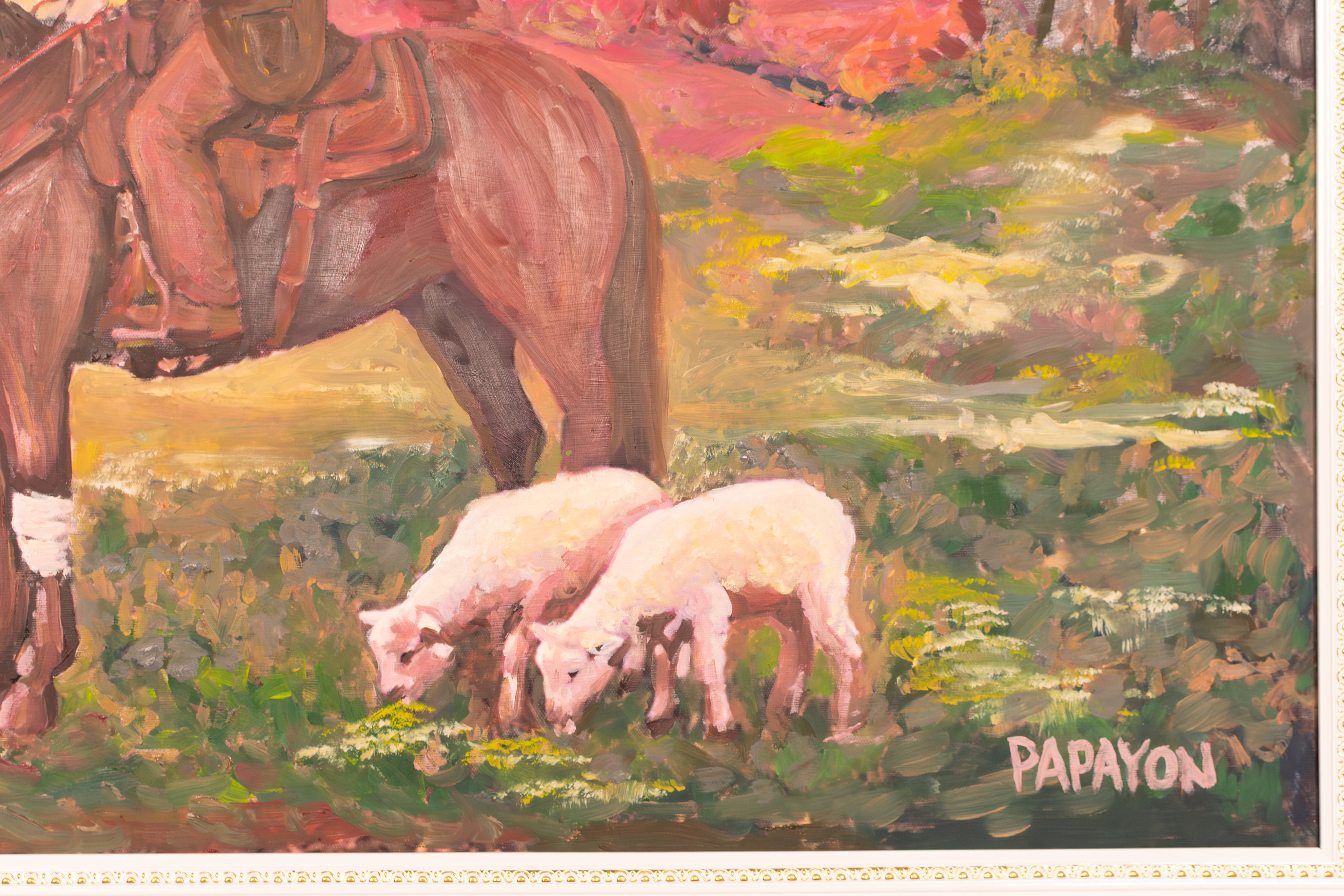 Necessary Action — Original Artwork by Papayon - Oil on canvas board framed