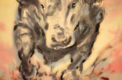No Turning Back — Original artwork by Papayon – Mixed media oil and encaustic on canvas