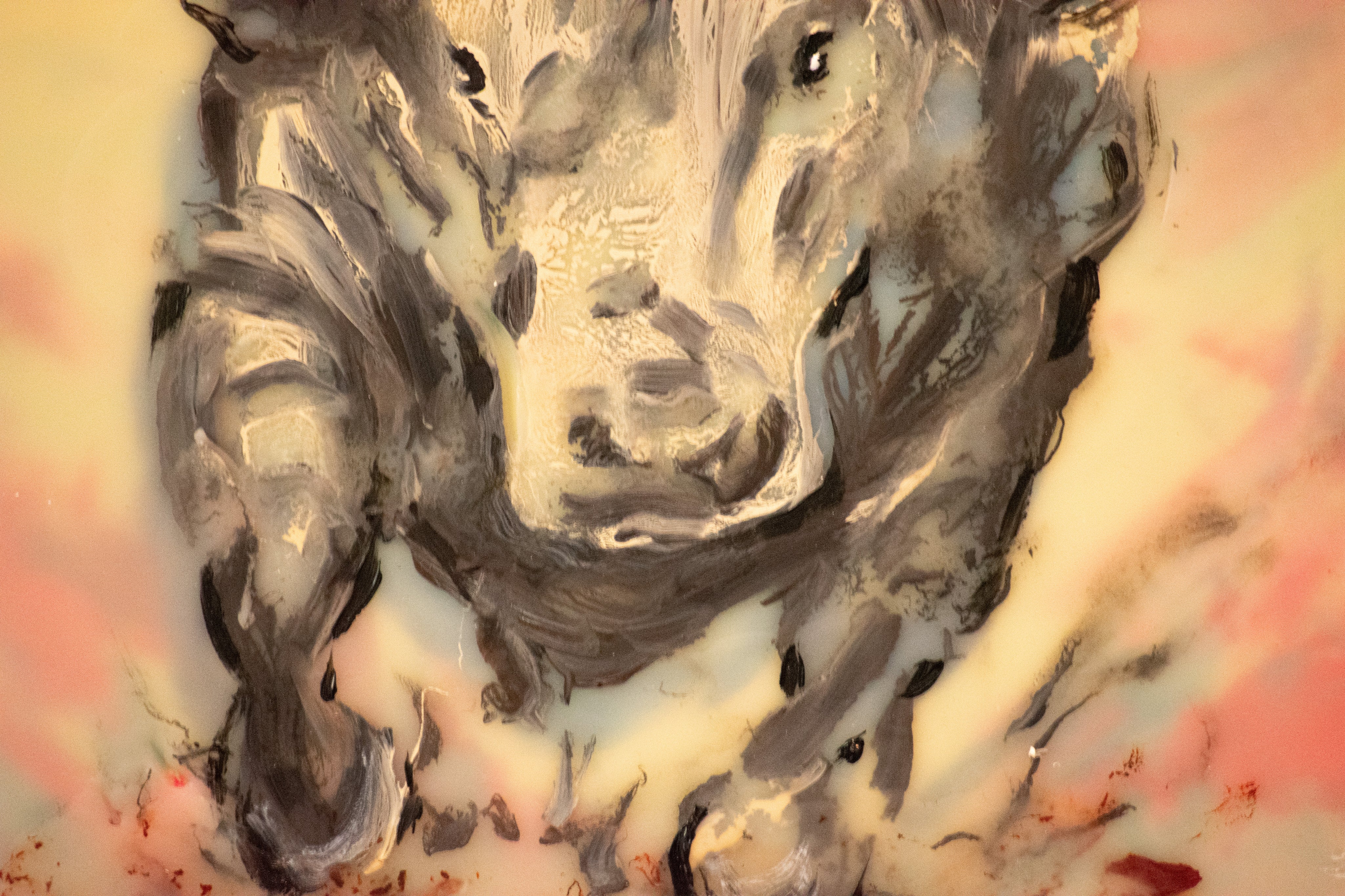 No Turning Back — Original artwork by Papayon – Mixed media oil and encaustic on canvas