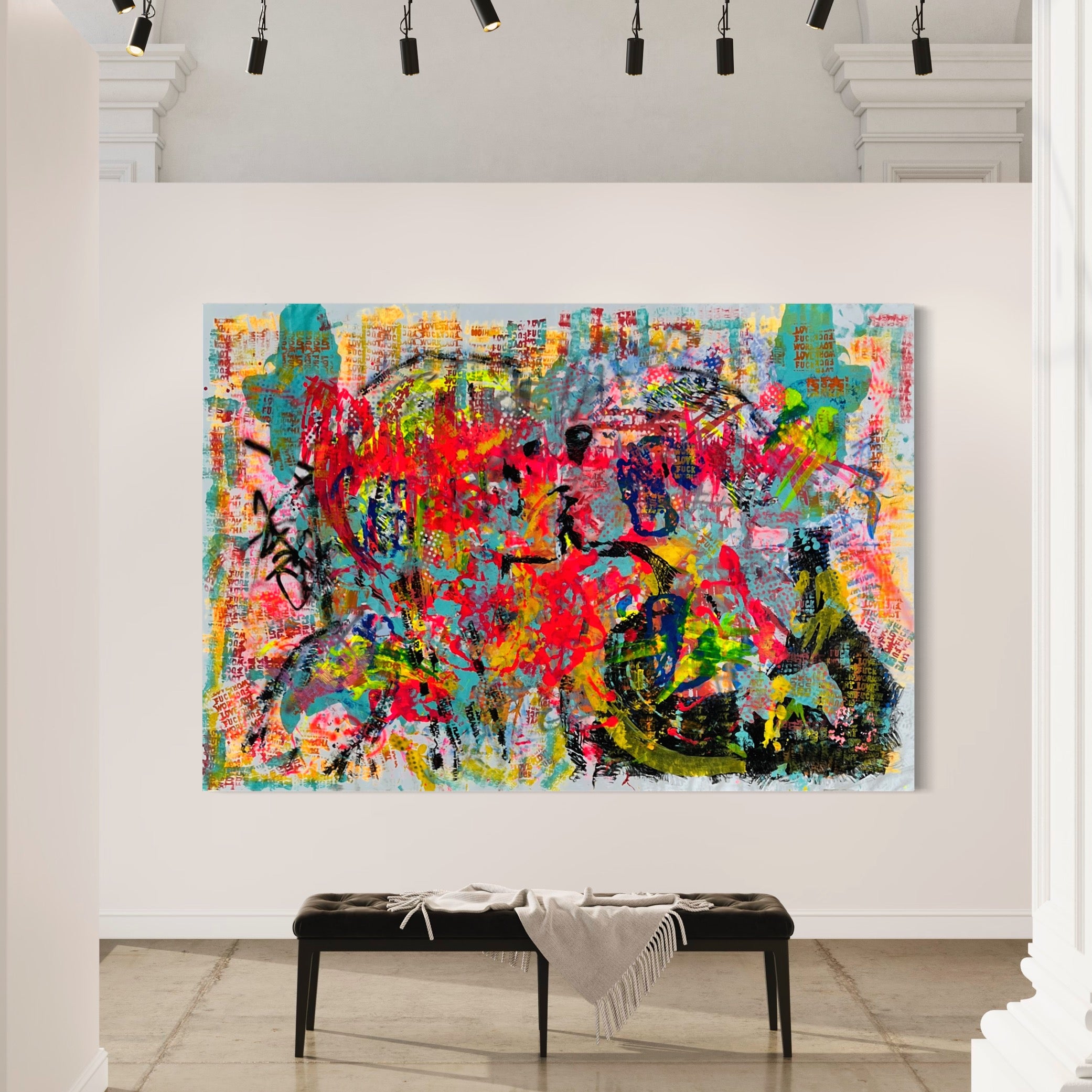 Mixed media on canvas by Papayon
