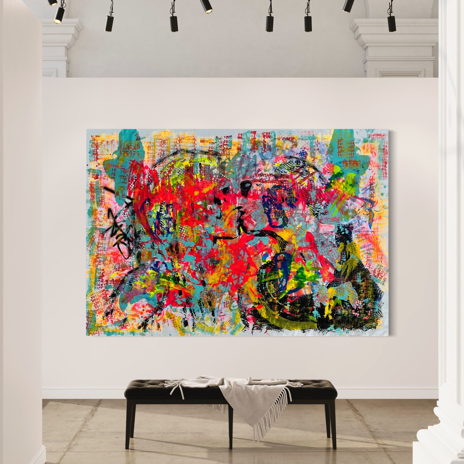 Mixed media on canvas by Papayon