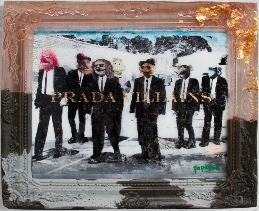 Villanos de Prada — Pintura de técnica mixta enmarcada por Papayon