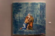 Return — Papayon | Cyanotype Oil Mixed media on canvas 2025