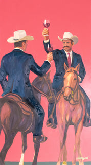Rules of Engagement III: The Toast — Original artwork by Papayon - Mixed media oil on canvas